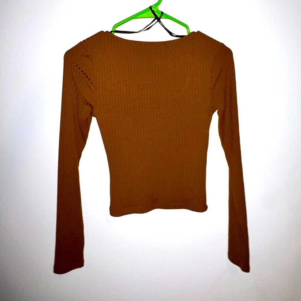 FOREVER21 Brown Ribbed Top - Picture 5 of 8